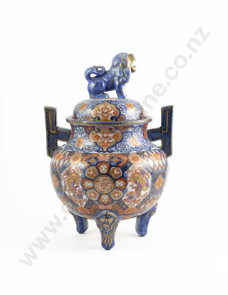 Large And Impressive Meiji Period Imari Lidded Censor Image 1++