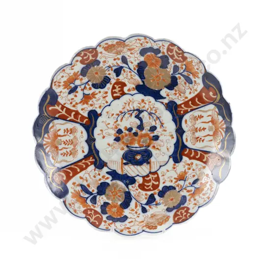 Meiji Period Imari Scalloped Edge Plate