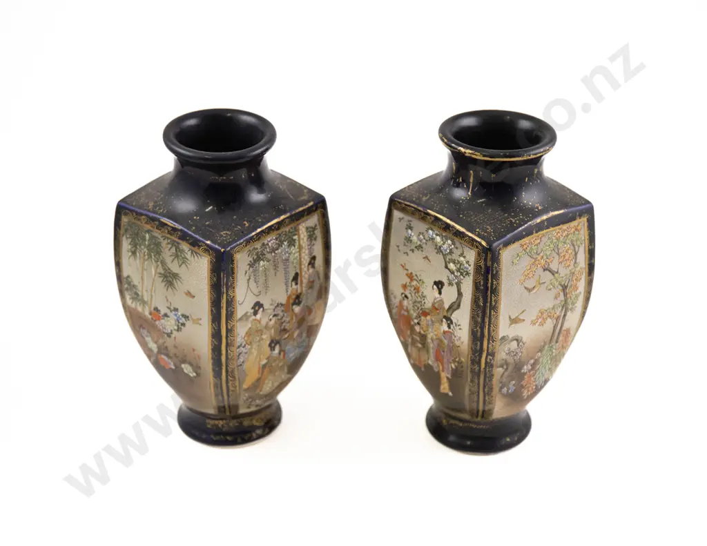 A Pair of Late Meiji Period Satsuma Vases Image 1++