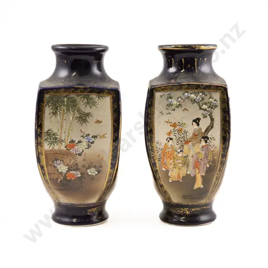 A Pair of Late Meiji Period Satsuma Vases