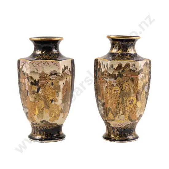 A Pair of Late Meiji Period Satsuma Vases