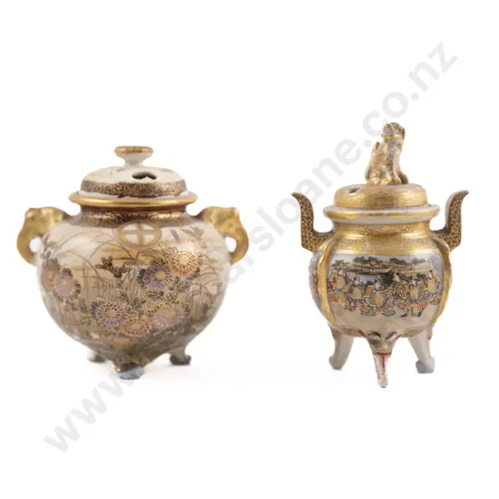 Two Small Meiji Period Satsuma koro