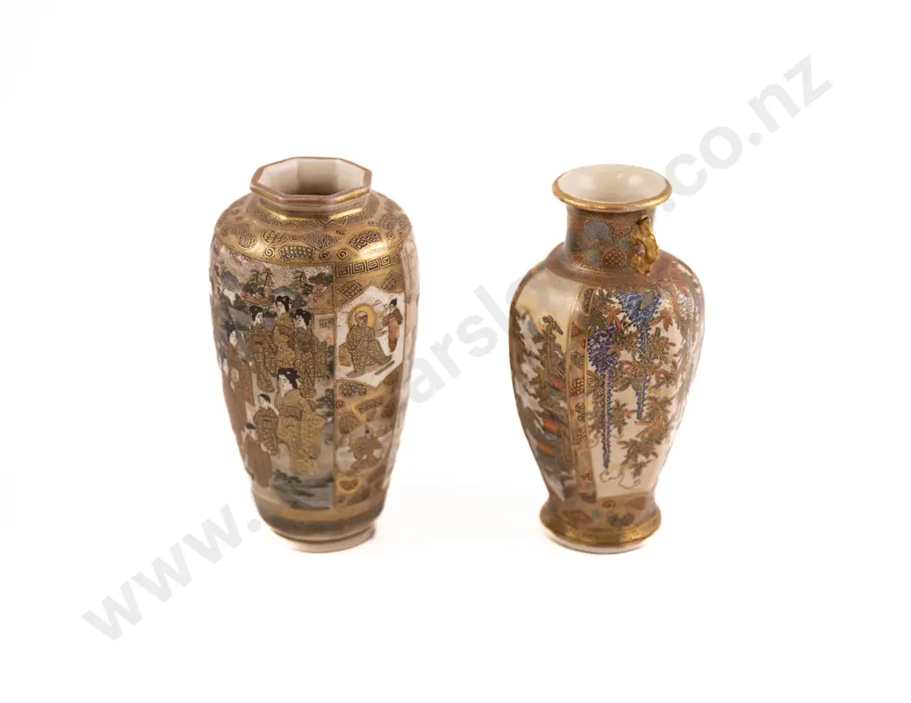 Two Satsuma Meiji Period Vases Image 1++
