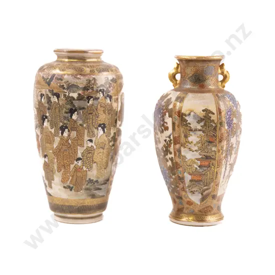 Two Satsuma Meiji Period Vases