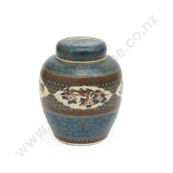 A Large And Impressive 19th Century Earthenware Lidded Vase