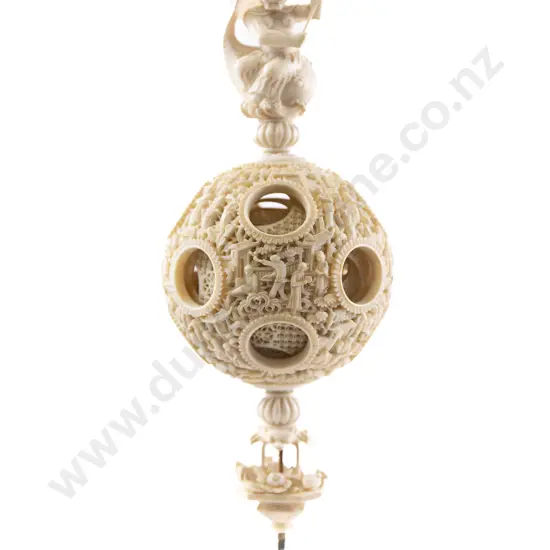 A Superb Chinese Canton 19th Century Ivory Puzzle Ball