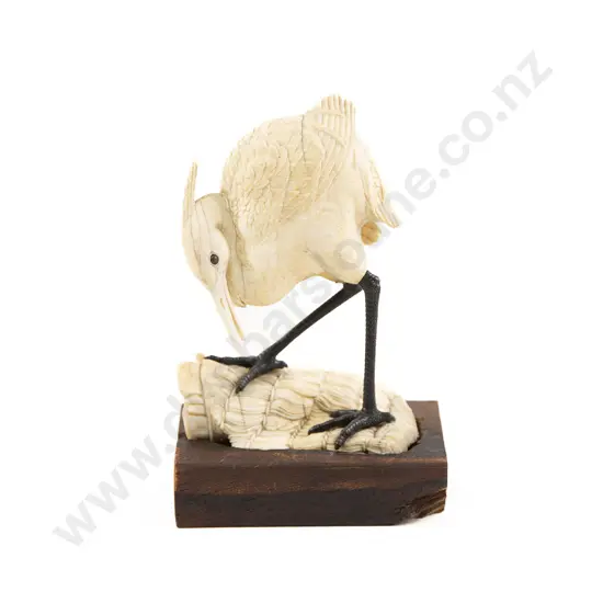 A Japanese Meiji Period Ivory Crane