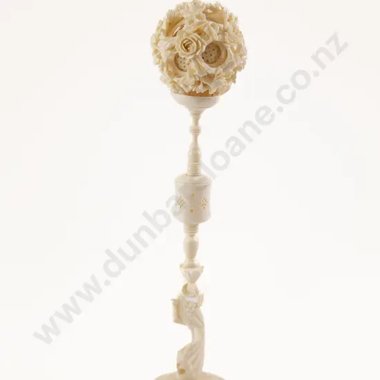 Ivory Puzzle Ball On Stand