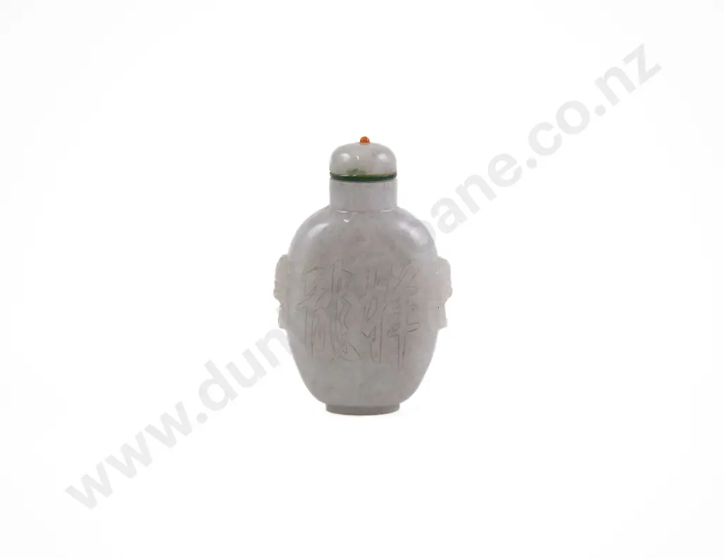 A Superb Chinese White Jade Snuff Bottle Image 1++