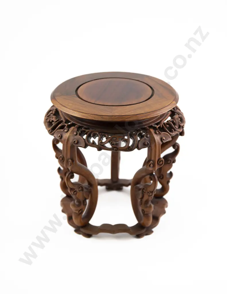 Chinese Rosewood Vase Stand Image 1++
