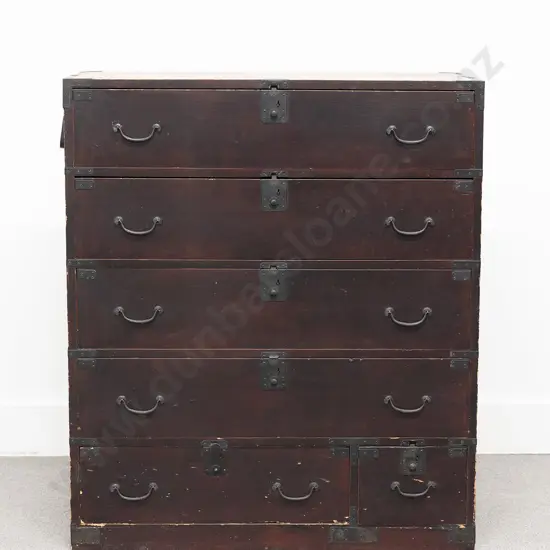 Japanese Late Meiji Period Paulownia Isho-Dansu (Clothing Chest)