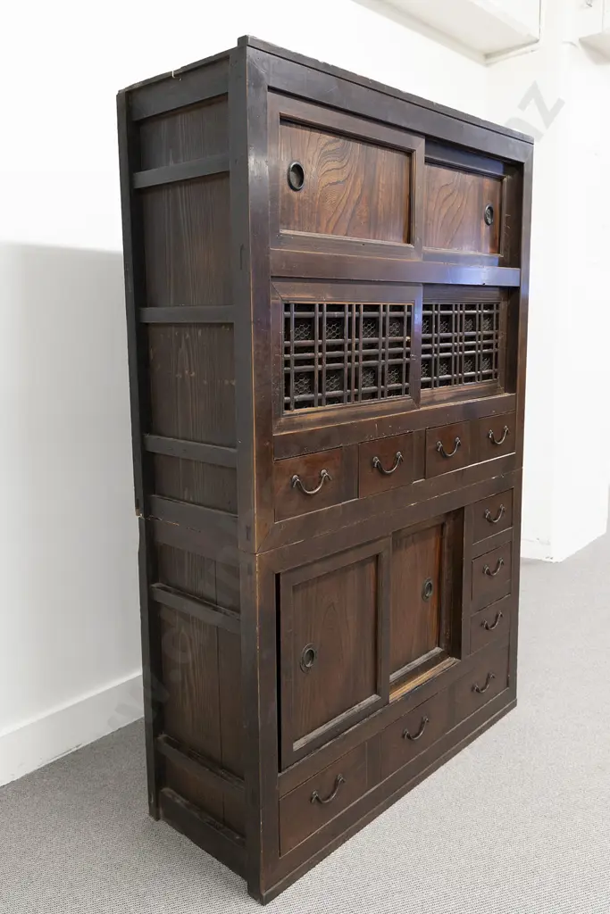Japanese Late Meiji Period Mizuya-Dansu (Kitchen Chest) Image 1++