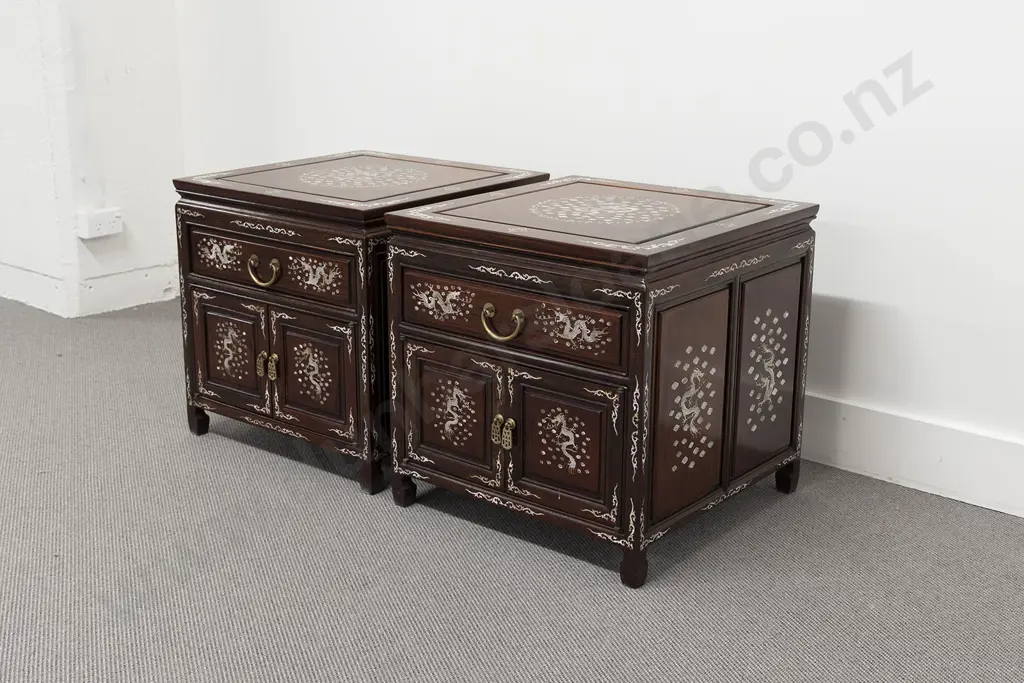 Pair of Chinese Rosewood Cabinets Image 1++