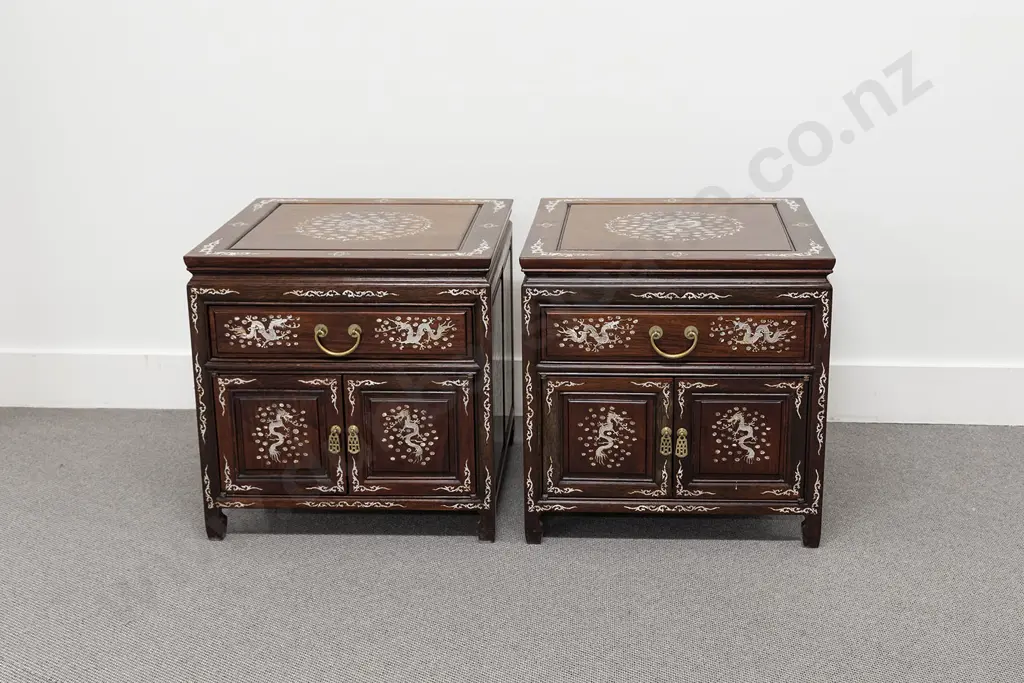 Pair of Chinese Rosewood Cabinets Image 1++