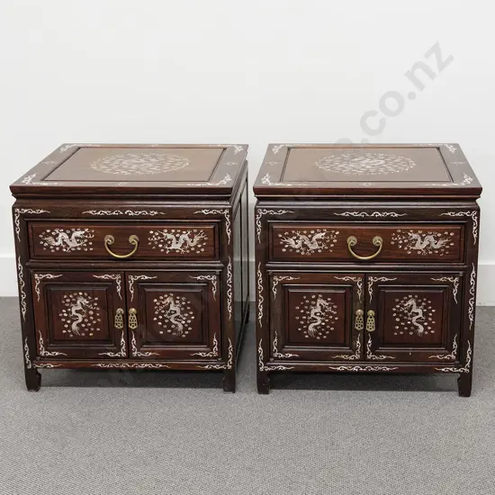 Pair of Chinese Rosewood Cabinets