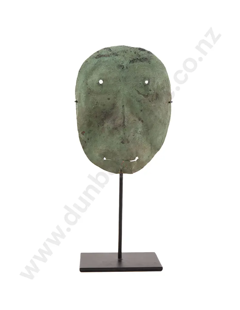 A Rare Chinese 11th Century Liao Dynasty Copper Alloy Funerary Mask Image 1++