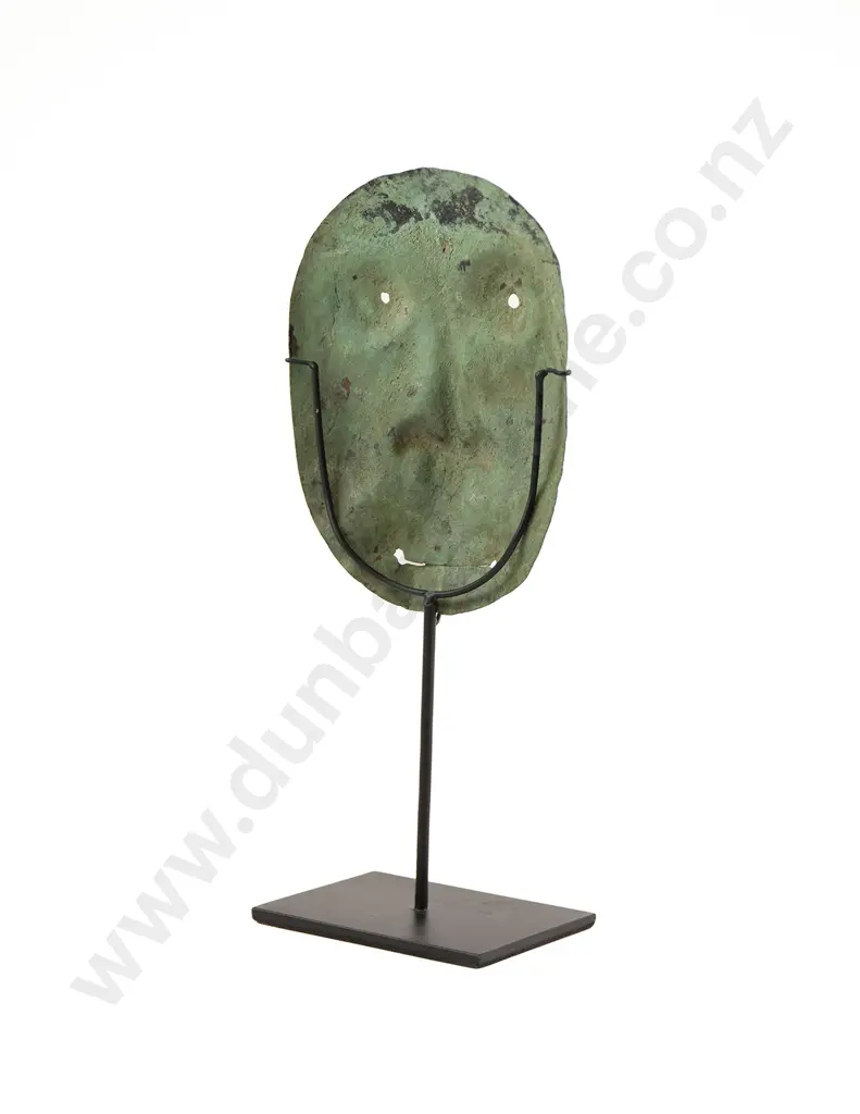 A Rare Chinese 11th Century Liao Dynasty Copper Alloy Funerary Mask Image 1++