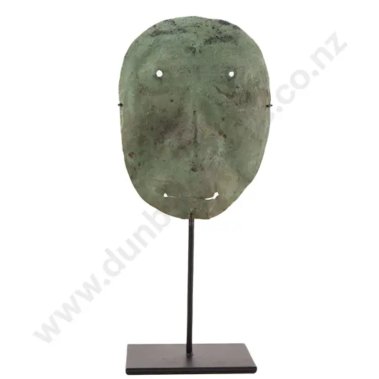 A Rare Chinese 11th Century Liao Dynasty Copper Alloy Funerary Mask