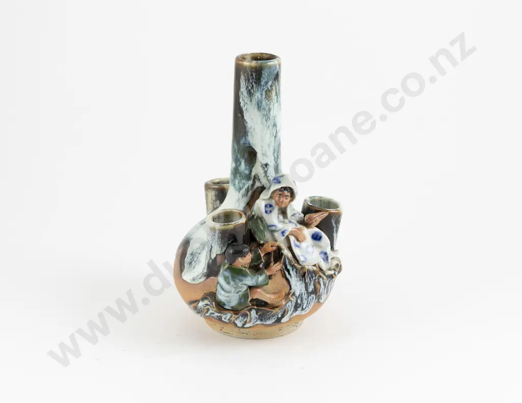 Japanese Sumida Gawa Bottle Vase Image 1++