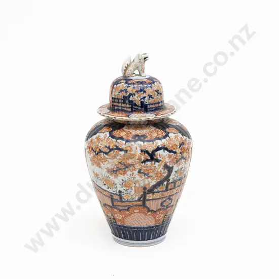 A Large Meiji Period Lidded Vase