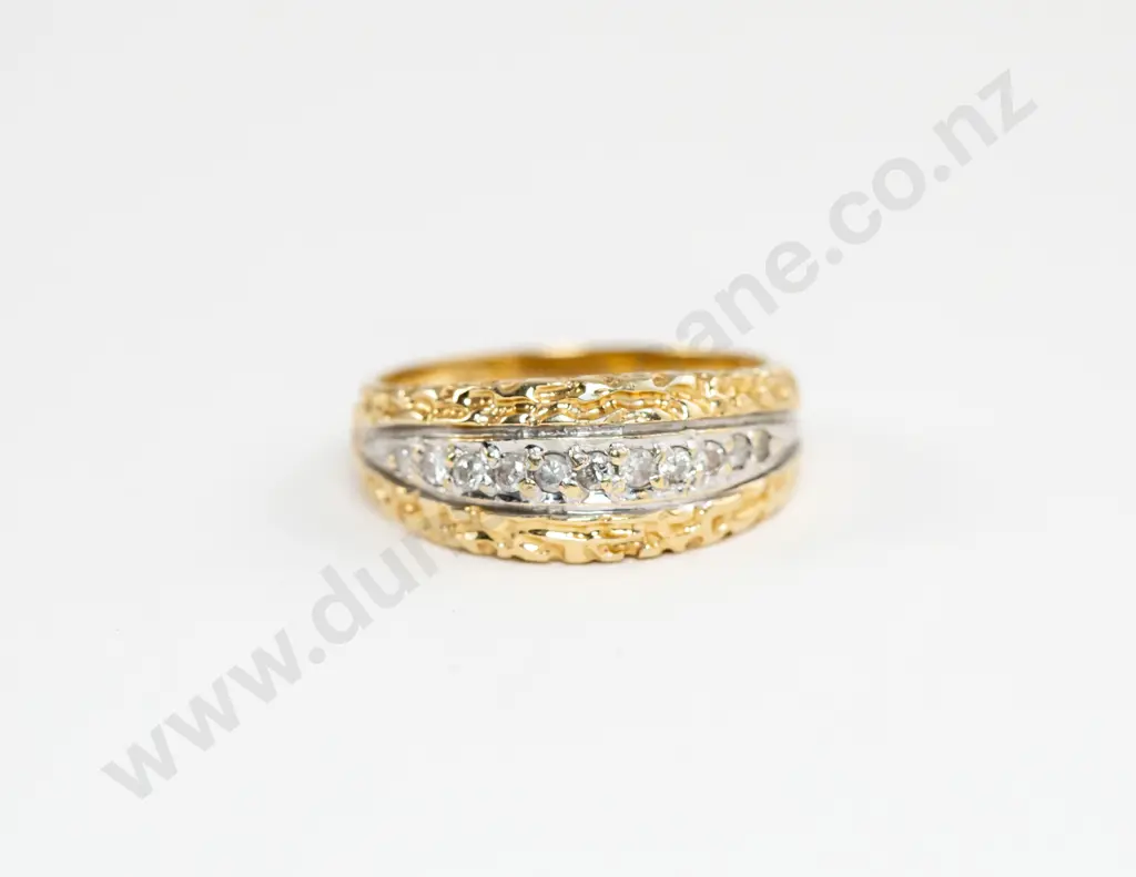 14ct Eleven Stone Diamond Fancy Band Ring Image 1++