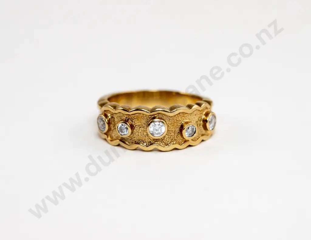9ct Five Stone Spinel Fancy Band Ring Image 1++