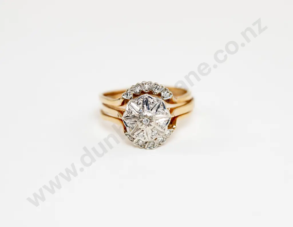 9ct Diamond Cluster ring Image 1++