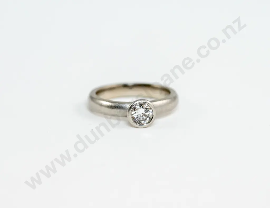 All Platinum Solitaire Diamond Ring Image 1++