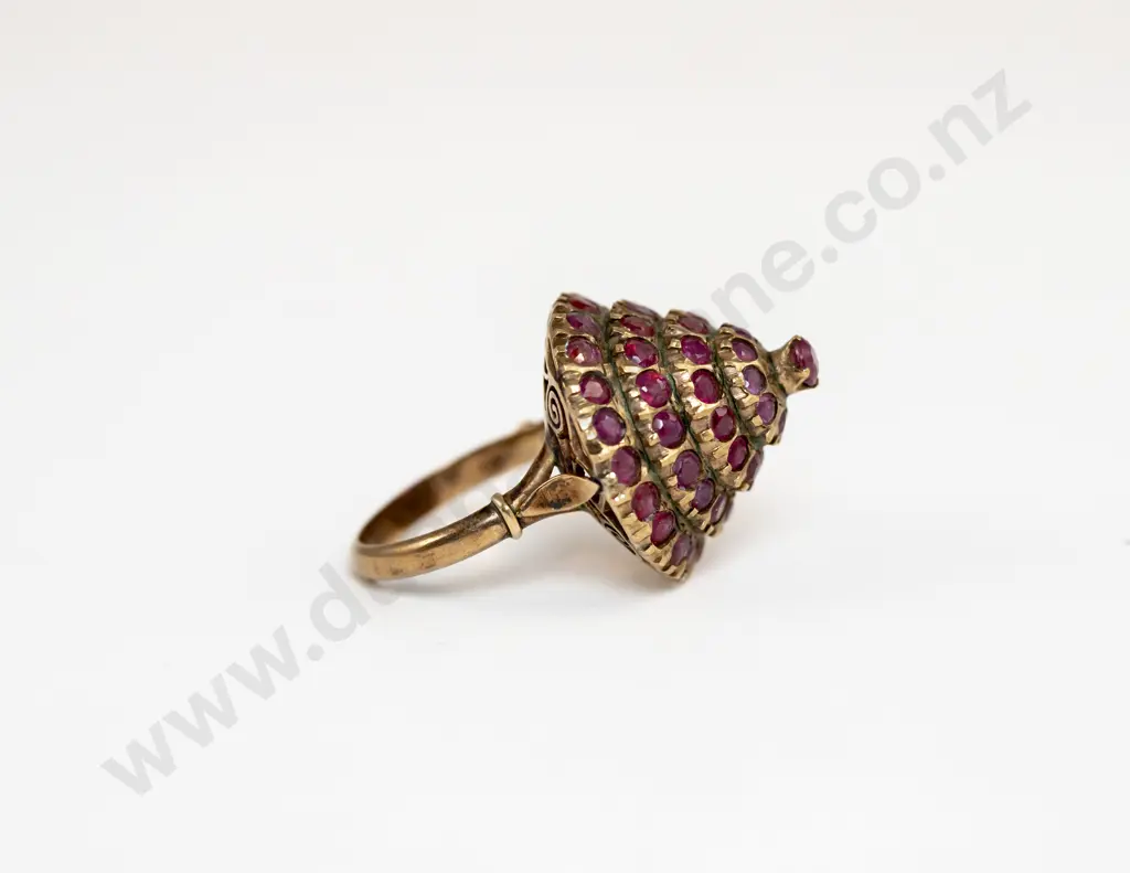 14ct Five Tier Ruby Princess Ring Image 1++