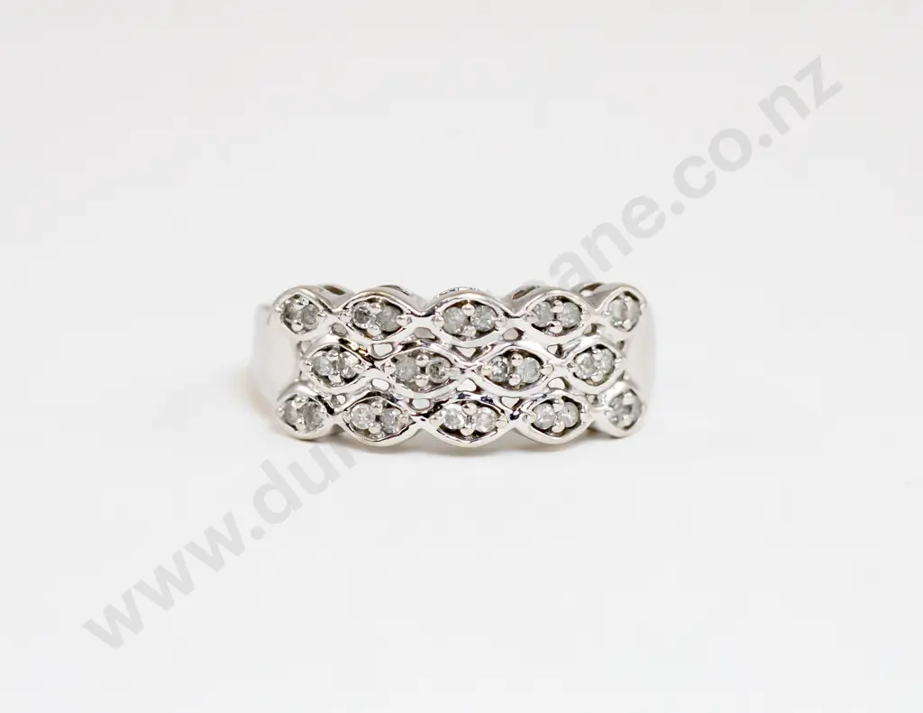 10ct 28Stone Diamond Dress Ring Image 1++