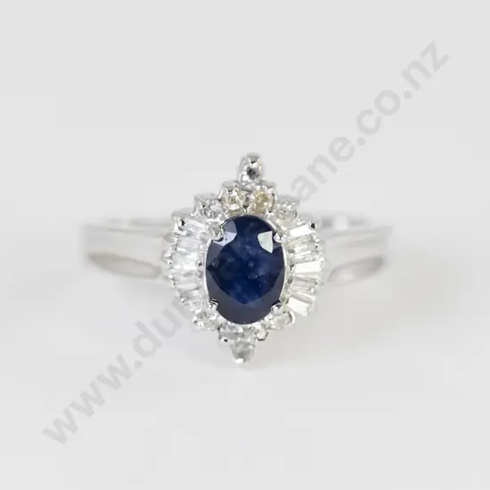 14ct 19stone Sapphire and Diamond Cluster Ring