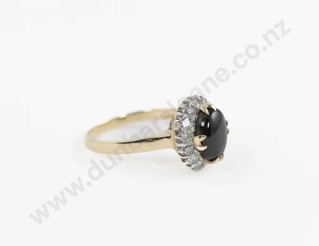 14ct 15stone Sapphire and Diamond Cluster Ring Image 1++