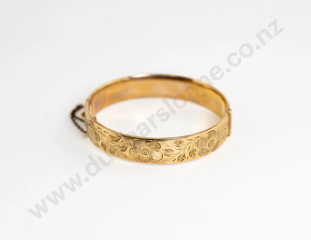 9ct Metal Core Hinged Snap Bangle Image 1++