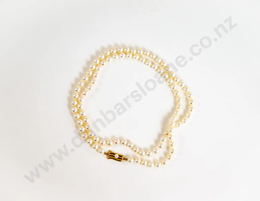 Mikimoto Uniform Single Strand Cultured Pearl Necklace Image 1++