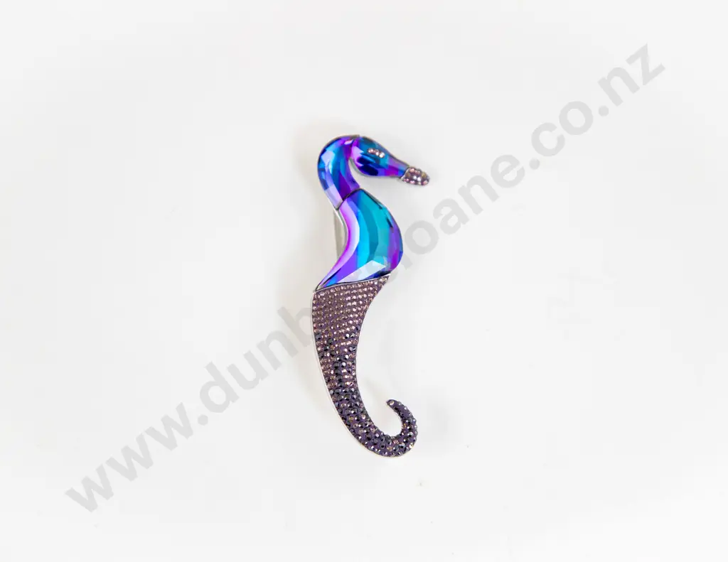 Swarovski Crystal Seahorse Brooch Image 1++