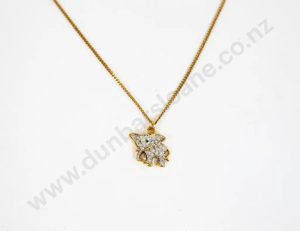 Swarovski Crystal Elephant Pendant Necklace Image 1++
