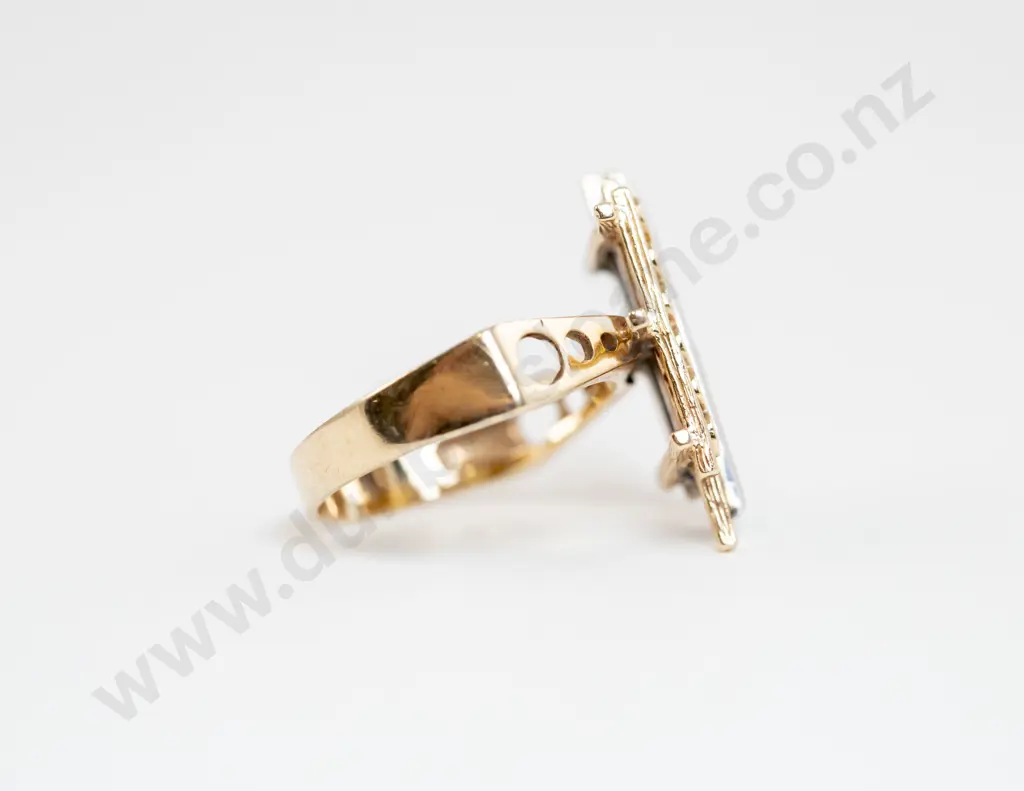 9ct Modern Design Four Stone Sapphire Dress Ring Image 1++