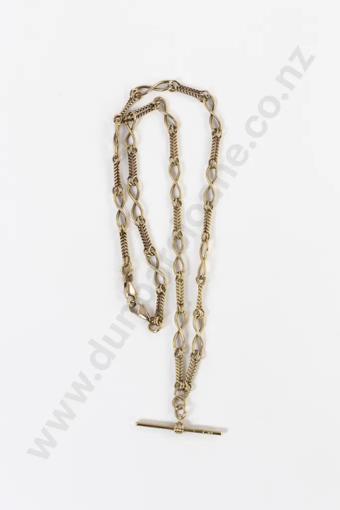 9ct Gold Curb Link Fob Neck Chain Image 1++
