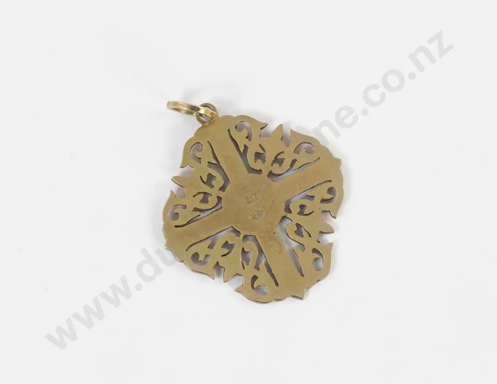 14ct Scroll and Cruciform Pendant Image 1++