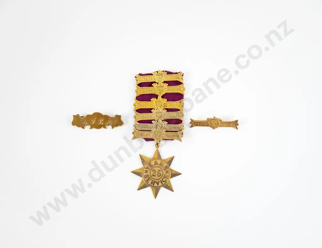 Seven 9ct and Two 15ct Service Medal and Bars Image 1++