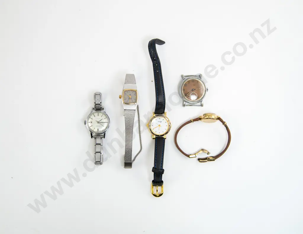 Vintage Titan Chrome Plated Military Field Watch and four ladies watches Image 1++