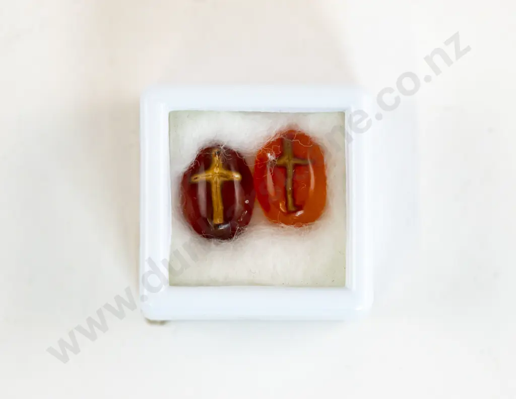 Two Unmounted Cross Agate Image 1++
