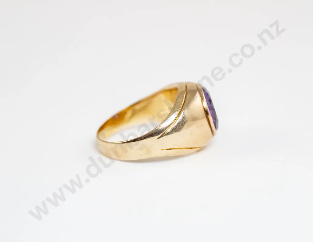 14ct Single Stone Synthetic Alexandrite Dress Ring Image 1++