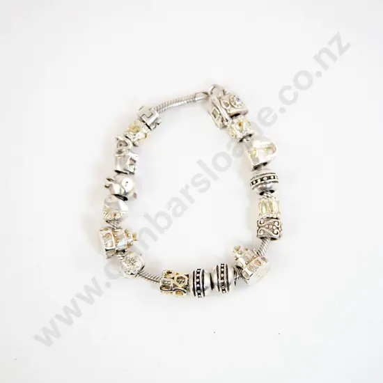 Pandora .925 Silver Type 17 Charm Bracelet