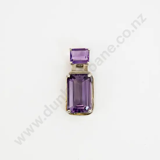 Modern Design S/S Amethyst Pendant