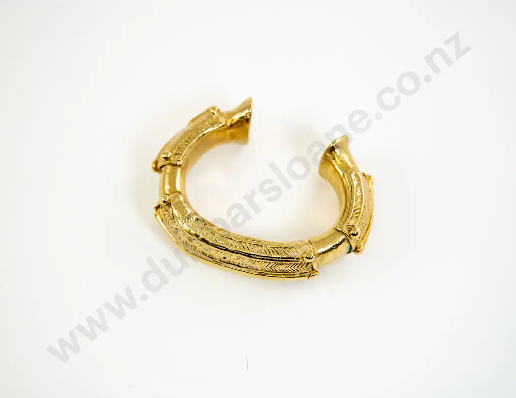 Antique Yemen Probable Gold Plated on Silver Bracelet Cuff Image 1++
