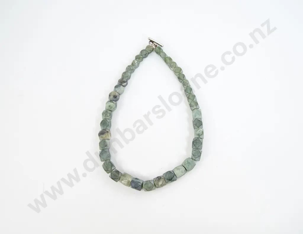 Afghanistan Single Strand Rough Jade Bead Necklace Image 1++