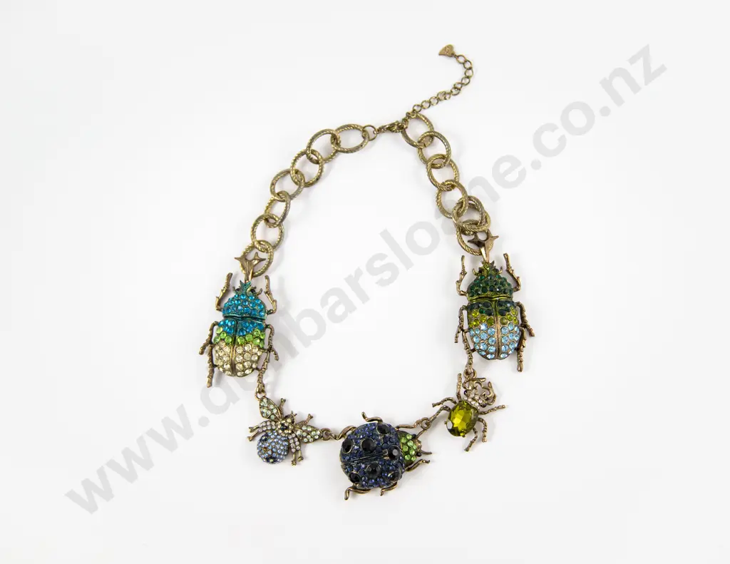 Swarovski Style Crystal Bug Necklace Image 1++