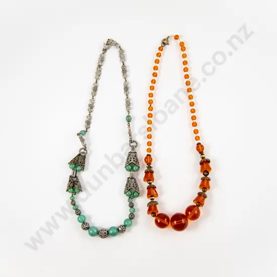 Two C1940's Bead Necklaces