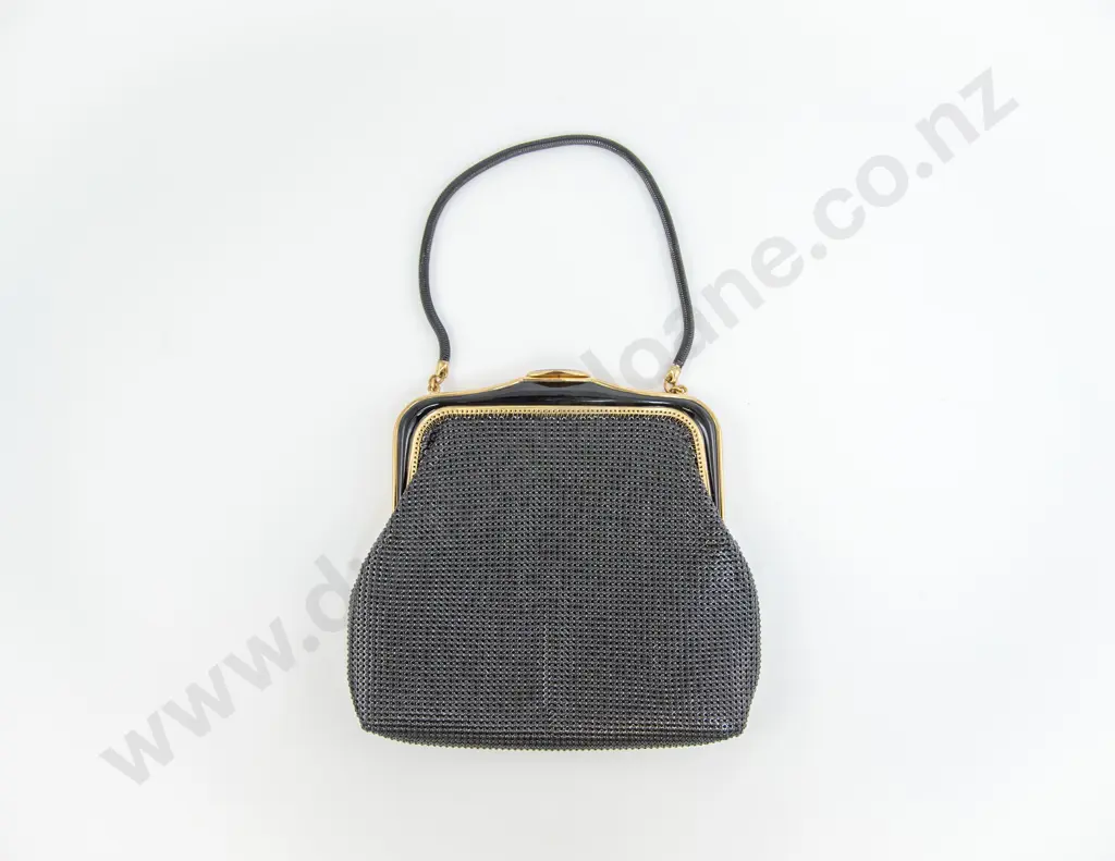 Oroton Black Mesh Evening Purse Image 1++